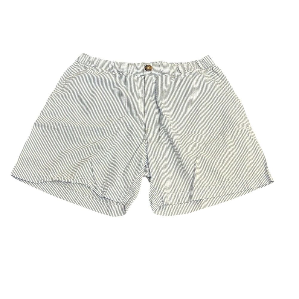 Chubbies Seersucker Shorts Blue White Striped 5 Inch Beach - Women’s Large